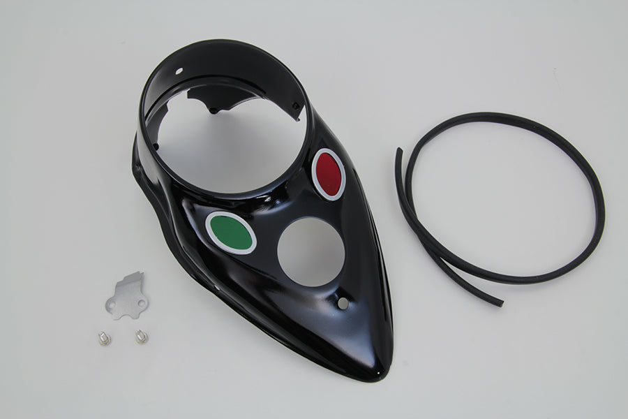 HARLEY Black Cateye-Armaturenbrett passend für EL 1939-1946, FL 1941-1946, W 1942-1946,