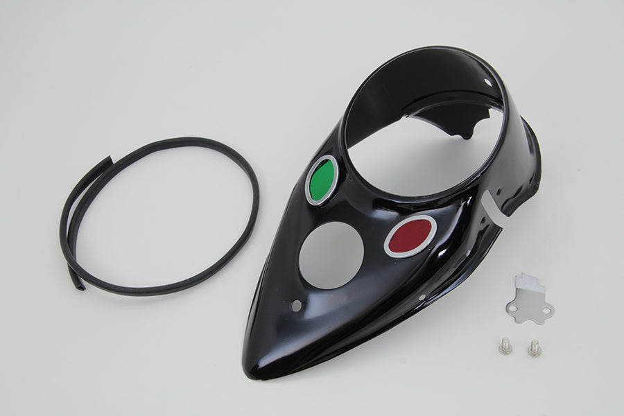 HARLEY Black Cateye-Armaturenbrett passend für EL 1939-1946, FL 1941-1946, W 1942-1946,