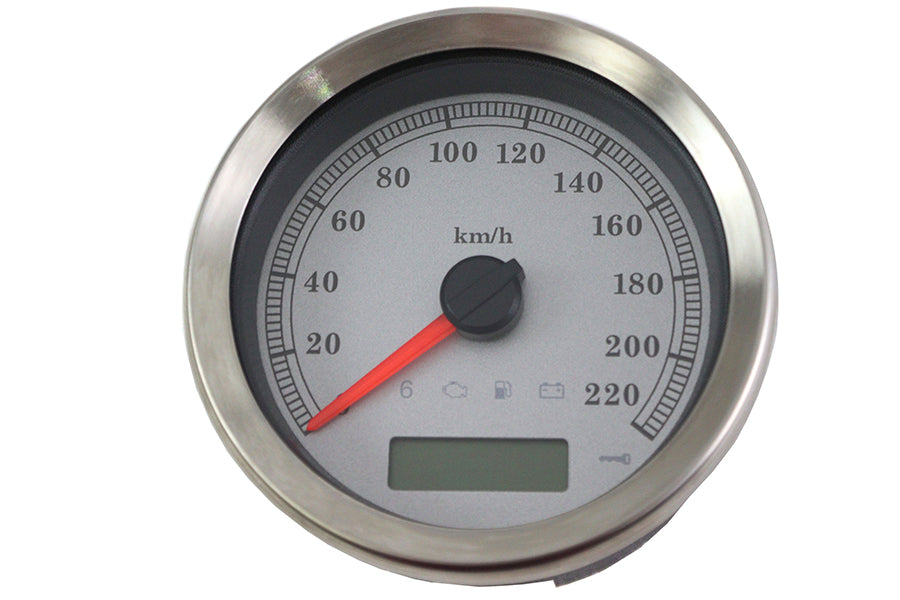 HARLEY 4 Zoll elektronische Tachometer-Baugruppe Silber Passend für 2004-2011 FXD, 2004-2013 XL, 2004-2013