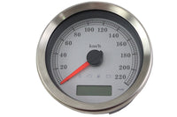 HARLEY 4 Zoll elektronische Tachometer-Baugruppe Silber Passend für 2004-2011 FXD, 2004-2013 XL, 2004-2013