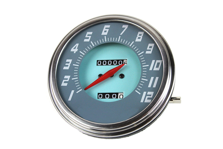 HARLEY FLH 2:1 Ratio Replica Grau-Blaues Zifferblatt Tachometer passend für 1948-1952 FL,