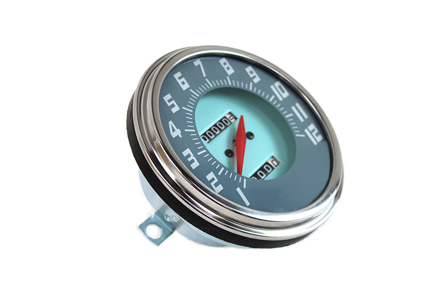 HARLEY FLH 2:1 Ratio Replica Grau-Blaues Zifferblatt Tachometer passend für 1948-1952 FL,