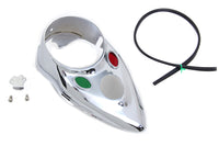 HARLEY Chrom-Cateye-Armaturenbrettblende passend für 1939-1946 EL, 1941-1946 FL, 1942-1946 W,