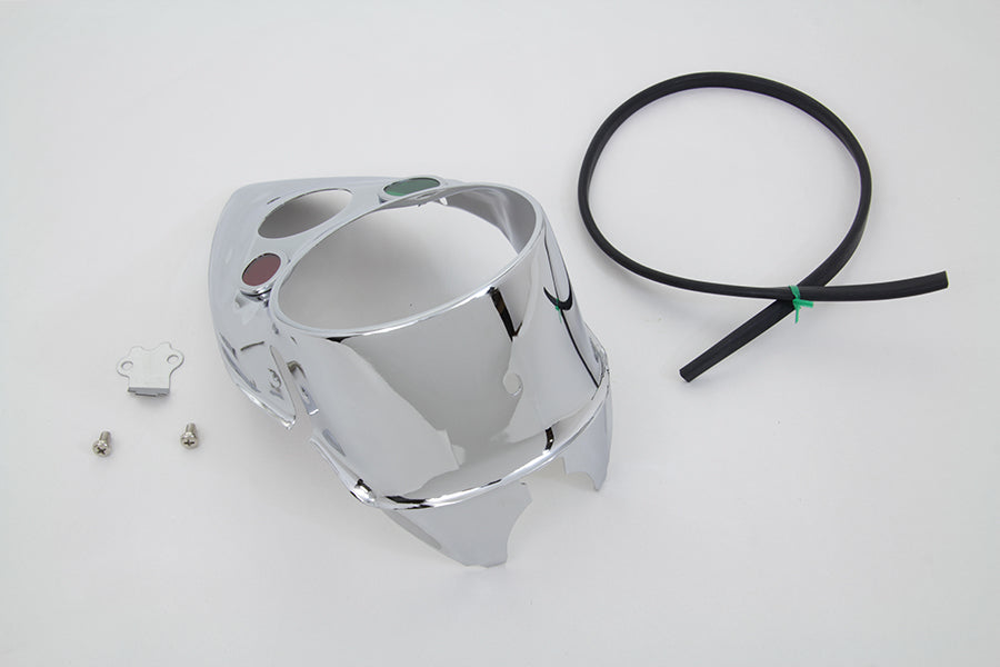 HARLEY Chrom-Cateye-Armaturenbrettblende passend für 1939-1946 EL, 1941-1946 FL, 1942-1946 W,