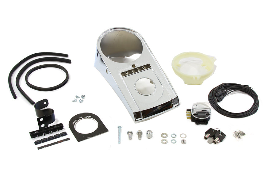 HARLEY Verchromtes Bobbed-Armaturenbrett-Cover-Kit passend für 1996-1999 FXST, 1996-1999 FLST,