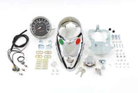 HARLEY Chrom Cateye Armaturenbrett-Kit mit 1:1 Tacho passend für 1968-1984 FL,