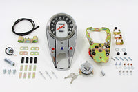 HARLEY Chrom-Drei-Licht-Armaturenbrett-Kit mit 1:1-Tacho passend für 1984-1995 FXST, 1984-1995