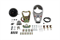 HARLEY Chrom-Drei-Licht-Armaturenbrett-Kit mit 2:1-Verhältnis-Tachometer passend für 1948-1967 FL, 1980-1983 F