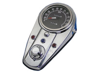 HARLEY Chrom-Drei-Licht-Armaturenbrett-Kit mit 2:1-Verhältnis-Tachometer passend für 1948-1967 FL, 1980-1983 F