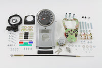 HARLEY Chrom-Guss-Armaturenbrett-Kit mit Tachometer im Verhältnis 1:1, passend für 1968–1984 FLH,