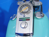 HARLEY Chrom-Guss-Armaturenbrett-Kit mit Tachometer im Verhältnis 1:1, passend für 1968–1984 FLH,