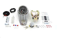 HARLEY Chrom Dreifach-Armaturenbrett-Kit mit 1:1-Tachometer passend für 1968-1984 FLH, 1983-1986