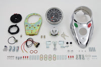 HARLEY Chrom Cateye Armaturenbrett-Kit mit Tacho 2:1 Übersetzung, passend für 1948-1967 FL, 1980-1983 FX,