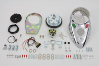 HARLEY Chrom Cateye Armaturenbrett-Kit mit Tacho 2:1 Übersetzung, passend für 1948-1967 FL, 1980-1983 FX,