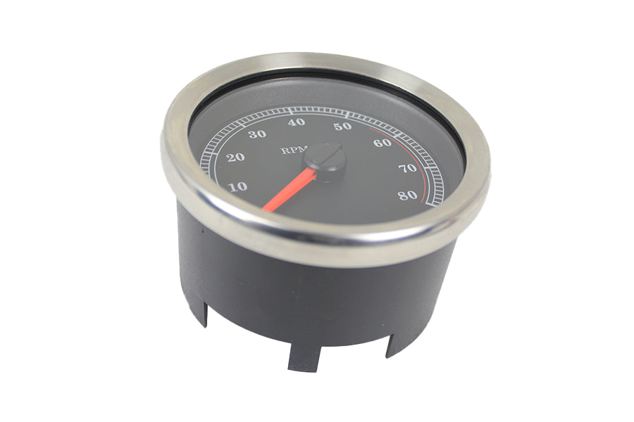 HARLEY 4 inch Black Electronic Tachometer Fits 2004-2013 FLHT,   2004-2013 FLHR,   2004-2013 XL,   2