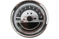 HARLEY AEE 5 Zoll Dakota Style Tachometer Silber Passend für 2004-2013 FLHR, 2004-2013 FLST, 2004-2013