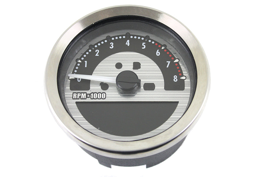 HARLEY AEE 4 Zoll Dakota Style Tachometer und Drehzahlmesser Silber Passend für 2004-2013 FLT, 2004-2013 XL,