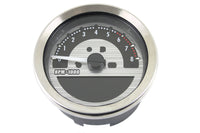 HARLEY AEE 4 Zoll Dakota Style Tachometer und Drehzahlmesser Silber Passend für 2004-2013 FLT, 2004-2013 XL,