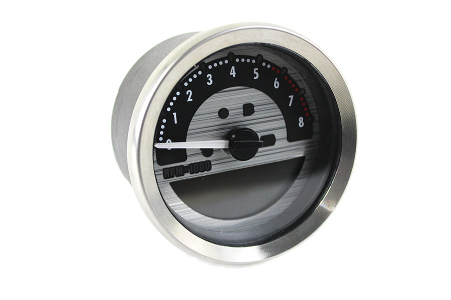 HARLEY AEE 4 Zoll Dakota Style Tachometer und Drehzahlmesser Silber Passend für 2004-2013 FLT, 2004-2013 XL,