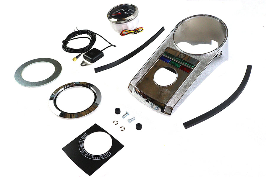 HARLEY 85mm GPS Tacho Kit Chrom Passend für 1968-1984 FL, 1980-1986 FXDWG, 1984-1990 FXST, 198