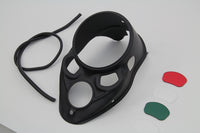 HARLEY Black Skull Armaturenbrett mit roter Linse Passt 1937-1937 EL, 1937-1937 UL, 1937-1937 WL,