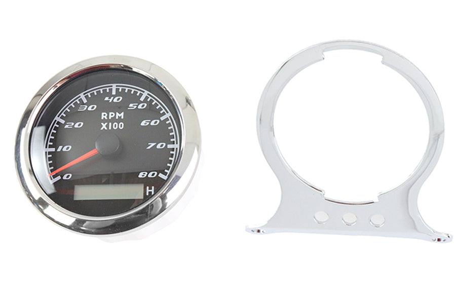 HARLEY 85mm Elektrischer Drehzahlmesser-Kit, passend für XL ab Baujahr 1988, FXD 1991-2007, FXR 1988-1994,
