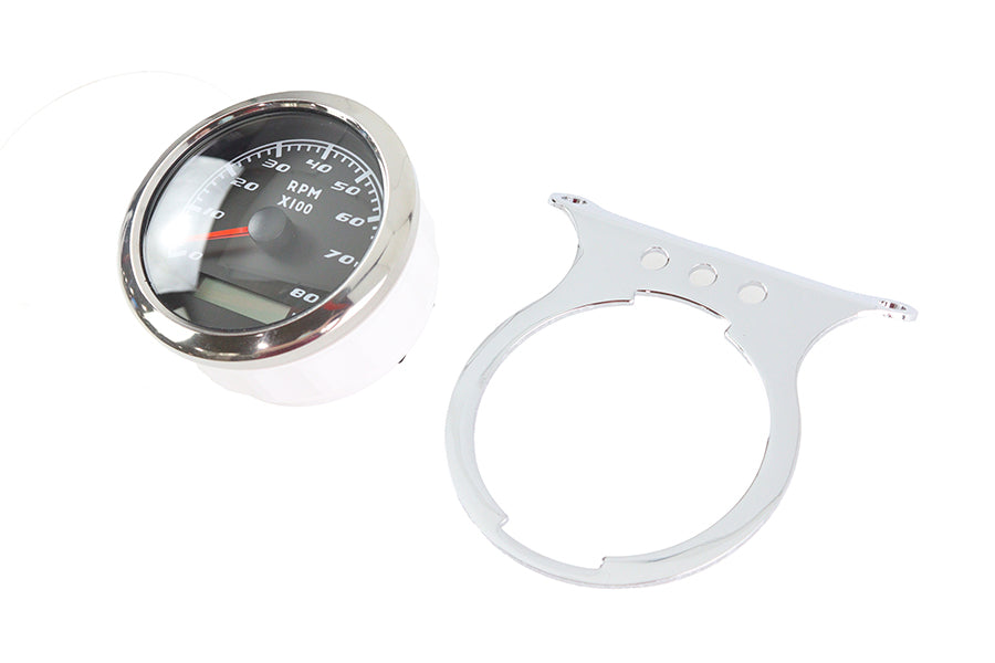 HARLEY 85mm Elektrischer Drehzahlmesser-Kit, passend für XL ab Baujahr 1988, FXD 1991-2007, FXR 1988-1994,