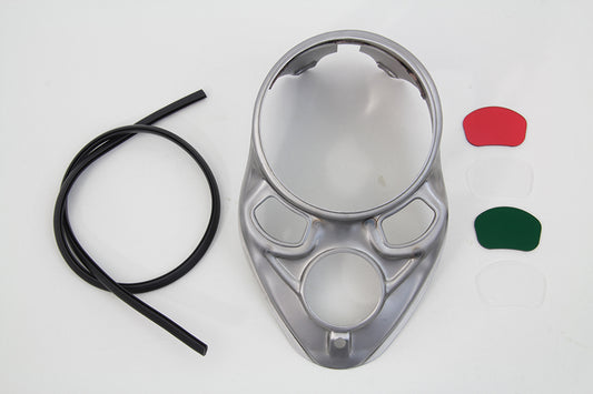 HARLEY Raw Skull Dash Panel with Red Lens fits 1937-1937 EL,   1937-1937 UL,   1937-1937 WL,