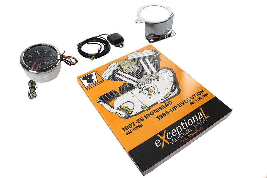 HARLEY 85mm Tachometer und Tachometer Kombi-Anzeige-Kit, passend für 1957-1972 XL,