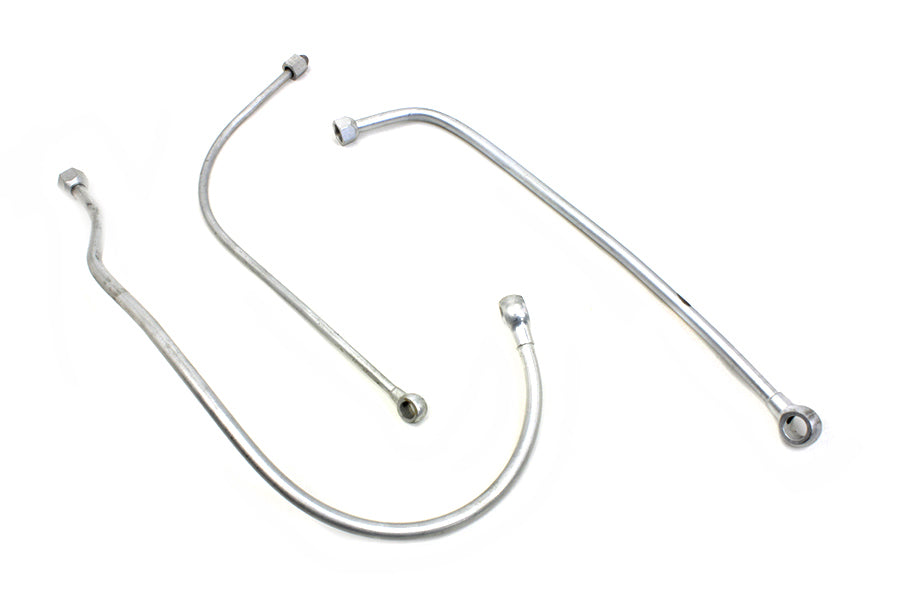 HARLEY Ölleitung 3-teiliges Set Cadmium Passend für 1937-1937 EL,