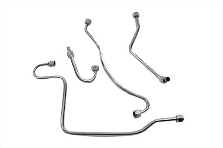 HARLEY Panhead Ölleitungssatz Chrom, passend für 1958-1964 FL,