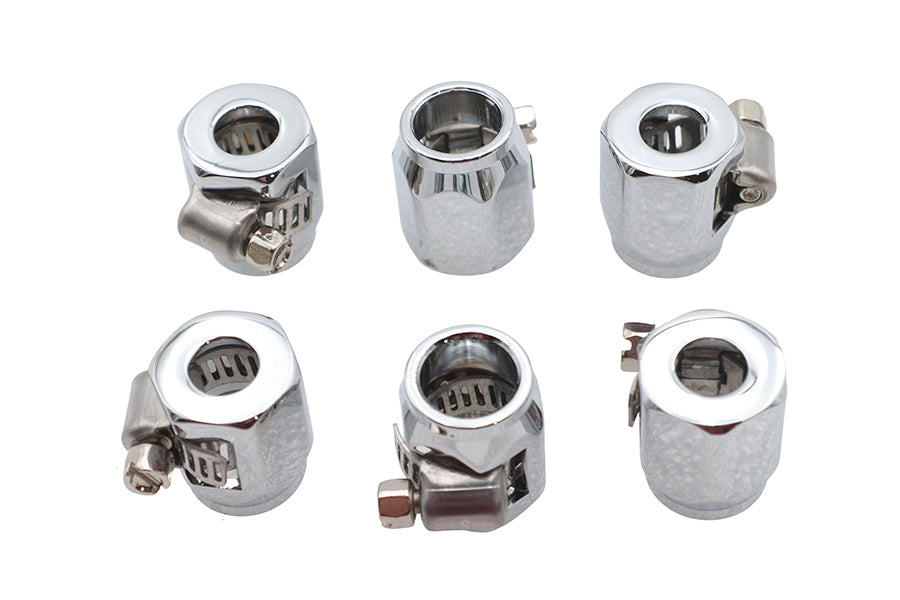 HARLEY Hex Chrome Econo Seal Schlauchendstück Passend für 0- Alle Modelle