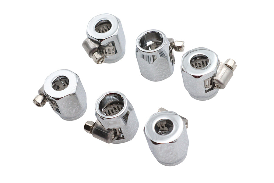 HARLEY Hex Chrome Econo Seal Schlauchendstück Passend für 0- Alle Modelle
