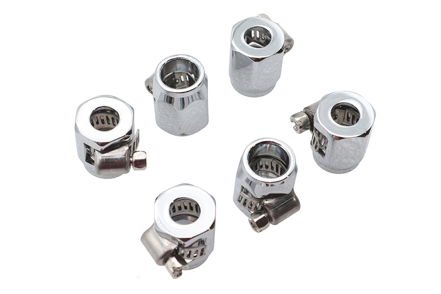 HARLEY Hex Chrome Econo Seal Schlauchendstück Passend für 0- Alle Modelle