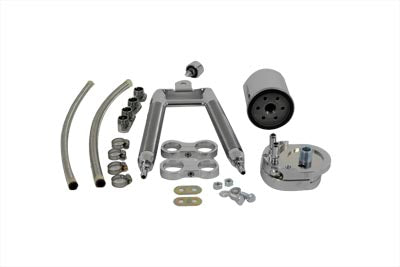 HARLEY Ölkühler-Kit, Doppelrohr, vertikal, passend für 2000–2006 FXD,