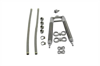 HARLEY Doppelschlauch Ölkühler-Kit Chrom Passend für 1970-1984 FL, 1971-1984 FX,