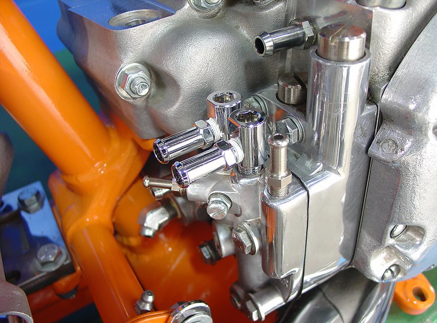 HARLEY Allen Ölpumpen-Anschlussset Chrom Passend für 1968-1984 FL,   1971-1984 FX,   1984-1999 FXST,   1986