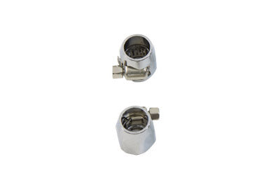 HARLEY Hex Chrome Econo Seal Schlauchend-Set passend für 0- Custom, Anwendung für 15mm Schlauch
