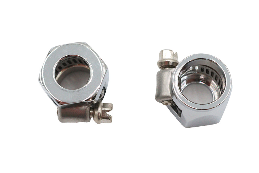 HARLEY Hex Chrome Econo Seal Schlauchend-Set passend für 0- Custom, Anwendung für 15mm Schlauch