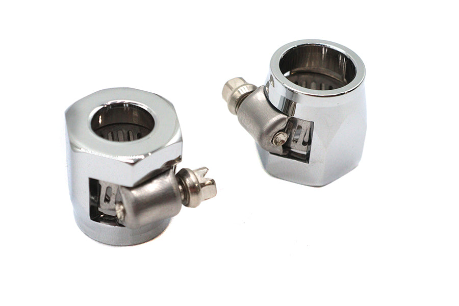 HARLEY Hex Chrome Econo Seal Schlauchend-Set passend für 0- Custom, Anwendung für 15mm Schlauch