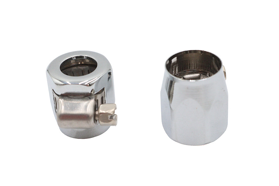 HARLEY Hex Chrome Econo Seal Schlauchend-Satz Passend 0-  Custom, Anwendung für 17mm Schlauch