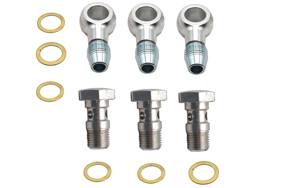 HARLEY Banjo Oil Line Kit Fits 1936-1940 EL,   1941-1947 FL,