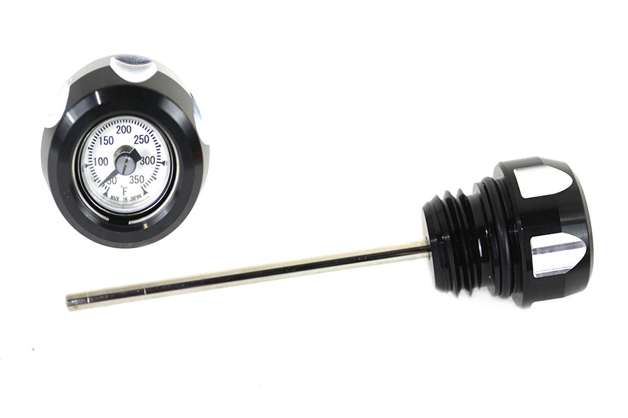 HARLEY M8 Black and Machined Oil Temperature Dipstick Fits 2017-UP FLT,