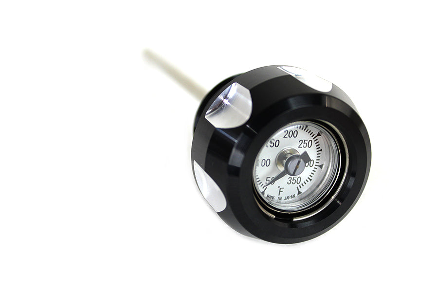 HARLEY M8 Black and Machined Oil Temperature Dipstick Fits 2017-UP FLT,