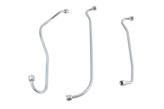 HARLEY U/UL Oil Line Set Zicad Plated Fits 1941-1948 UL,