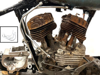 HARLEY 45 W/G Ölleitungssatz Zicad-beschichtet Passend für 1938-1952 WL, 1938-1973 G,