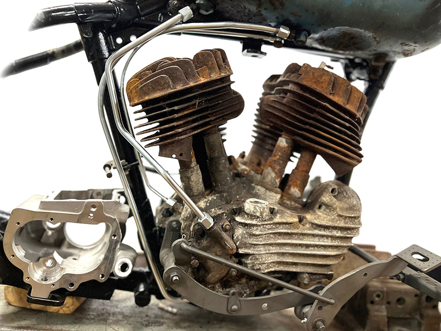 HARLEY 45 W/G Ölleitungssatz Zicad-beschichtet Passend für 1938-1952 WL, 1938-1973 G,