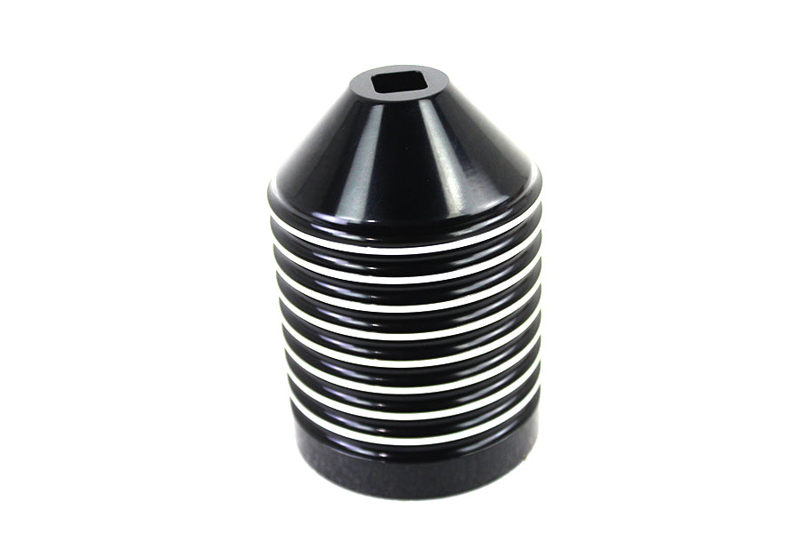 HARLEY Rippen-Ölfilter-Kit, schwarz eloxiert mit roh-Highlights, passend für 1984-2017 FXST, 1986-2017 FLST,