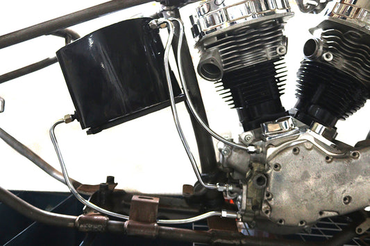 HARLEY クロームオイルラインセット 1949-1957 FL適合,