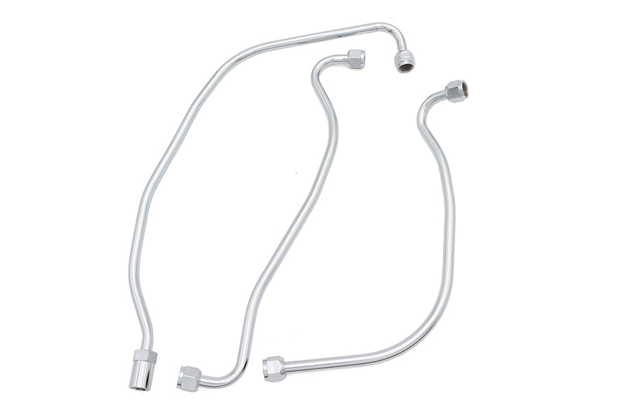 HARLEY Chrom Öl-Leitungs-Set Passend für 1941-1948 FL,